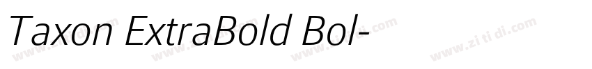 Taxon ExtraBold Bol字体转换